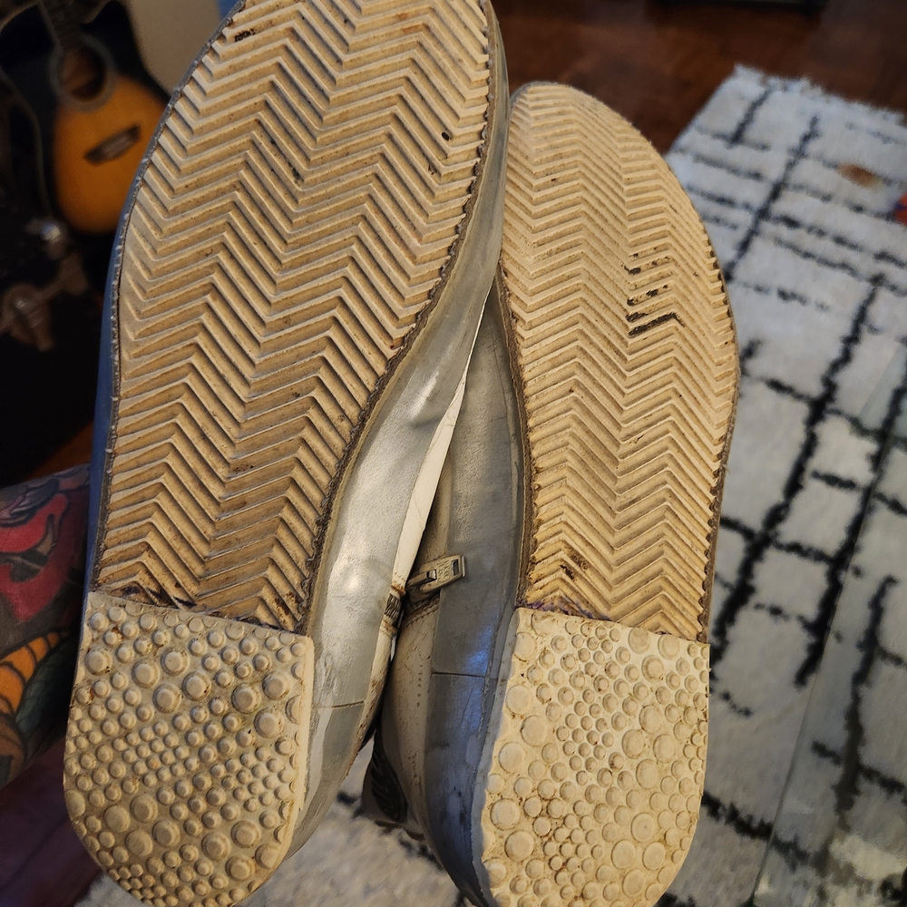Golden Goose Francy White and Gray High-Top Sneakers Size 43 - Picture 3 of 8